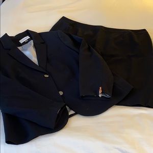 Navy CK skirt suit